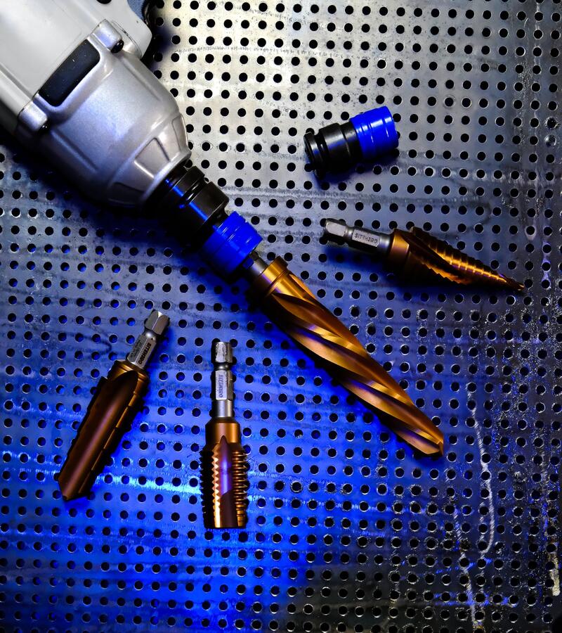 SITEH3RO impact wrench accessory drilling through steel